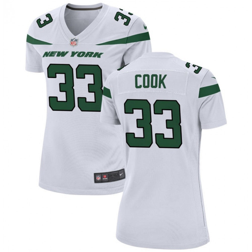 Women's New York Jets #33 Dalvin Cook White Stitched Football Jersey(Run Small) 