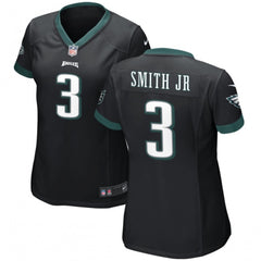 Women's Philadelphia Eagles #3 Nolan Smith jr. Black 2023 Draft Stitched Football Jersey(Run Small) 