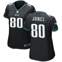 Women's Philadelphia Eagles #80 Julio Jones Black Stitched Football Jersey(Run Small) 