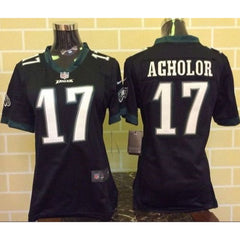 Eagles #17 Nelson Agholor Black Alternate Women's Stitched NFL New Elite Jersey 