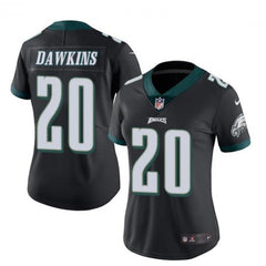 Women's Philadelphia Eagles #20 Brian Dawkins Black Vapor Untouchable Limited Stitched Football Jersey(Run Small) 