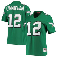 Women's Philadelphia Eagles #12 Randall Cunningham Green 1990 Mitchell & Ness Stitched Football Jersey(Run Small) 