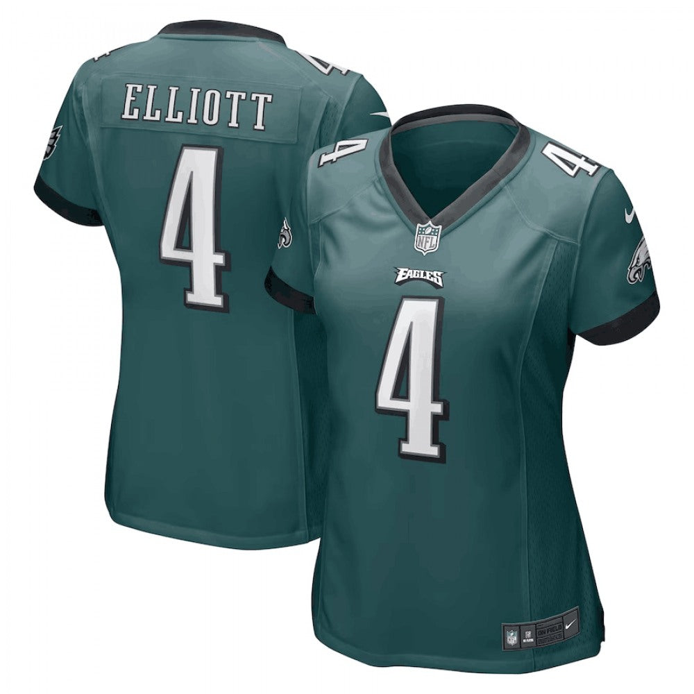 Women's Philadelphia Eagles #4 Jake Elliott Midnight Green Stitched Football Jersey(Run Small) 
