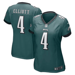 Women's Philadelphia Eagles #4 Jake Elliott Midnight Green Stitched Football Jersey(Run Small) 