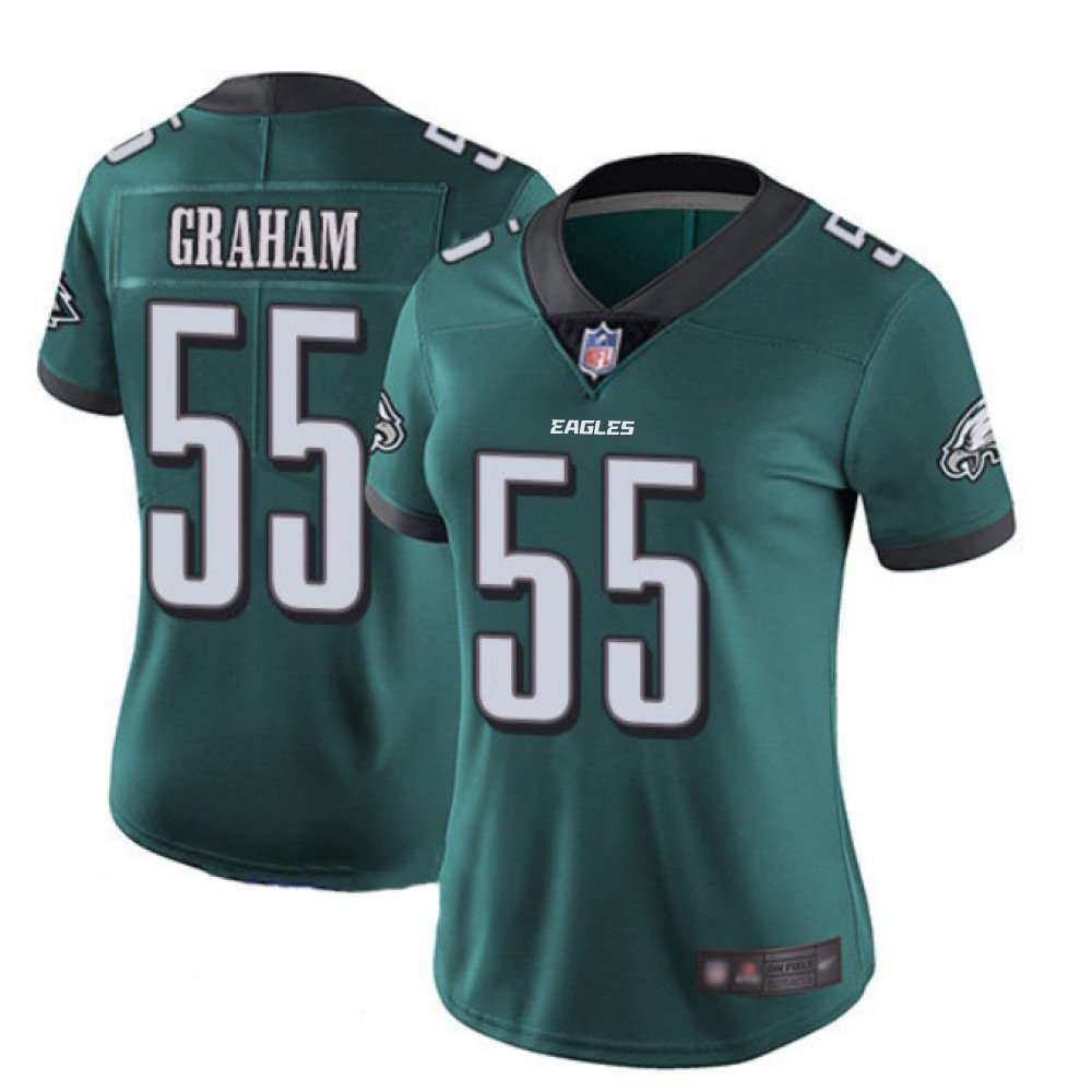 Women's Philadelphia Eagles #55 Brandon Graham Green Vapor Untouchable Limited Stitched Football Jersey(Run Small) 