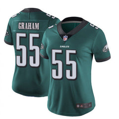 Women's Philadelphia Eagles #55 Brandon Graham Green Vapor Untouchable Limited Stitched Football Jersey(Run Small) 