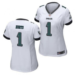 Women's Philadelphia Eagles #1 Jalen Hurts White Vapor Untouchable Limited Stitched Football Jersey(Run Small) 