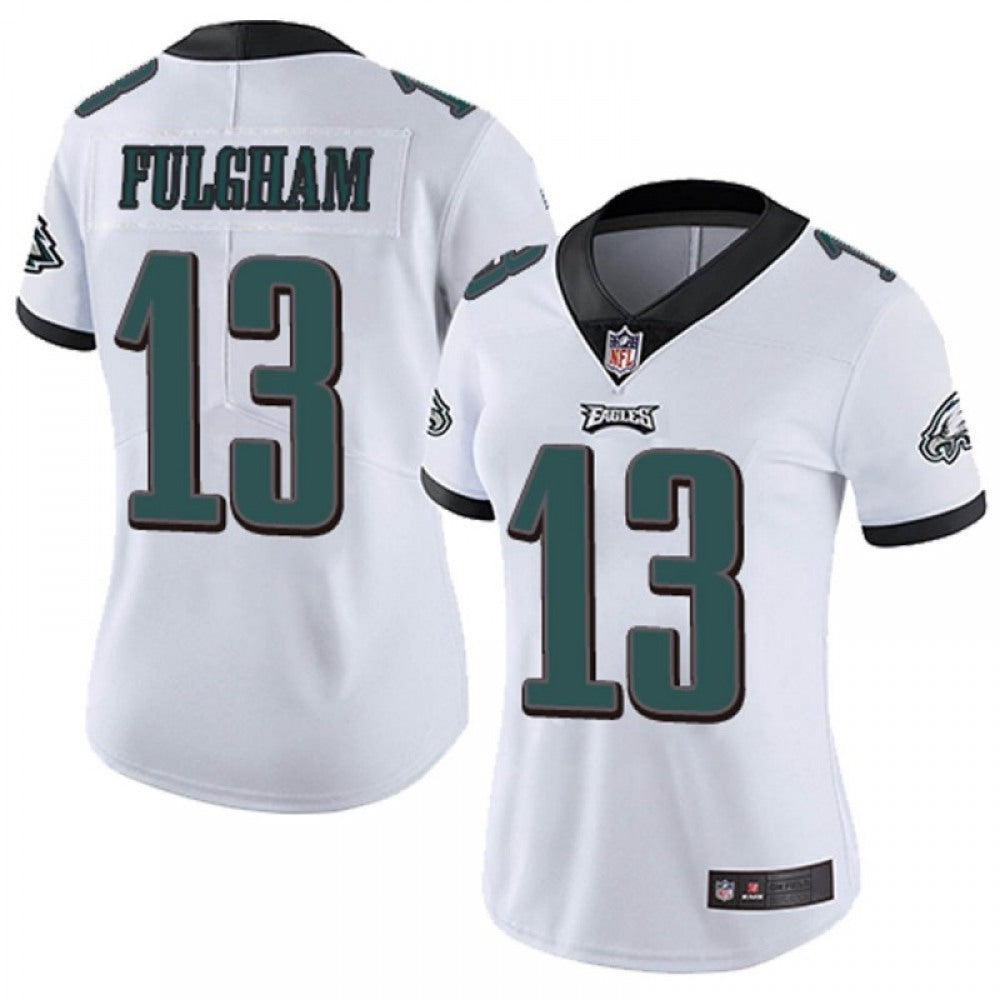 Women's Philadelphia Eagles #13 Travis Fulgham White Vapor Untouchable Limited Stitched NFL Jersey(Run Small) 