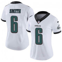 Women's Philadelphia Eagles #6 DeVonta Smith White Vapor Untouchable Limited Stitched Football Jersey(Run Small) 