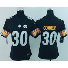 Women's Pittsburgh Steelers #30 James Conner Black Vapor Untouchable Limited Stitched NFL Jersey 