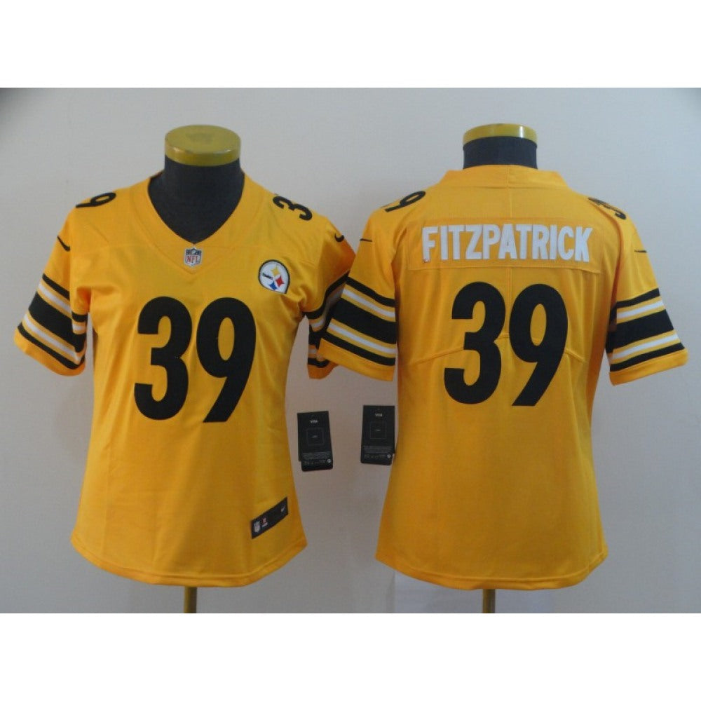 Women's Pittsburgh Steelers #39 Minkah Fitzpatrick Gold Inverted Legend Stitched NFL Jersey(Run Small) 