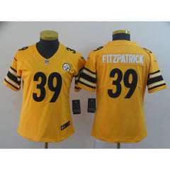 Women's Pittsburgh Steelers #39 Minkah Fitzpatrick Gold Inverted Legend Stitched NFL Jersey(Run Small) 