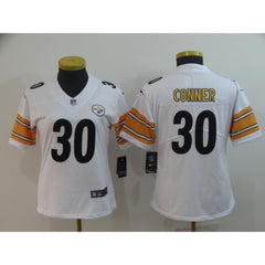 Women's Pittsburgh Steelers #30 James Conner White Vapor Untouchable Limited Stitched NFL Jersey 