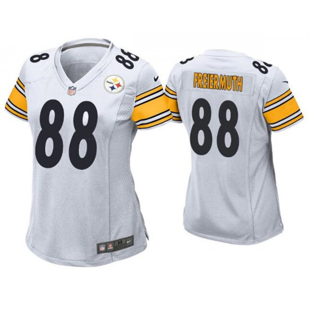 Women's Pittsburgh Steelers #88 Pat Freiermuth White Vapor Untouchable Limited Stitched NFL Jersey(Run Small) 