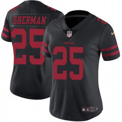 Women's NFL San Francisco 49ers #25 Richard Sherman Black Vapor Untouchable Limited Stitched Jersey(Run Small) 