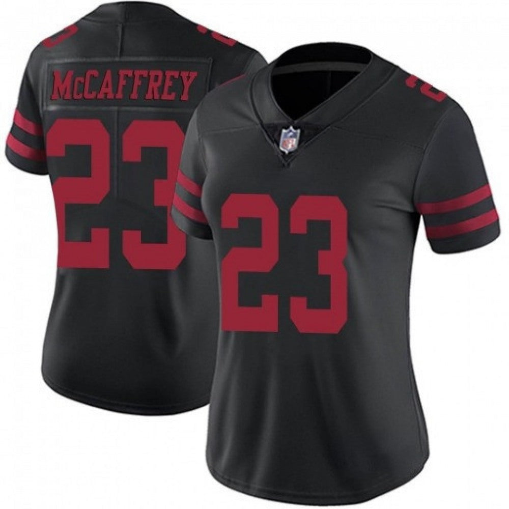 Women's San Francisco 49ers #23 Christian McCaffrey Black Vapor Untouchable Stitched Jersey(Run Small) 