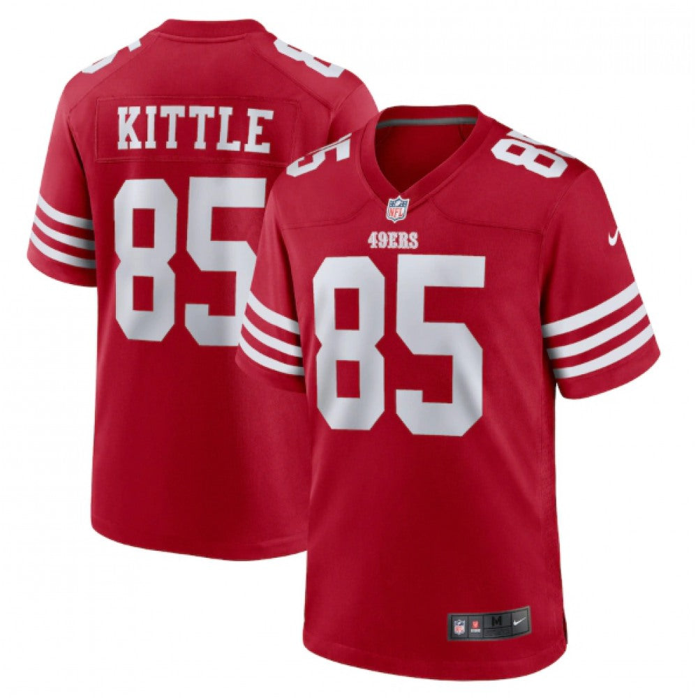 Women's San Francisco 49ers #85 George Kittle Red Stitched Jersey(Run Small) 