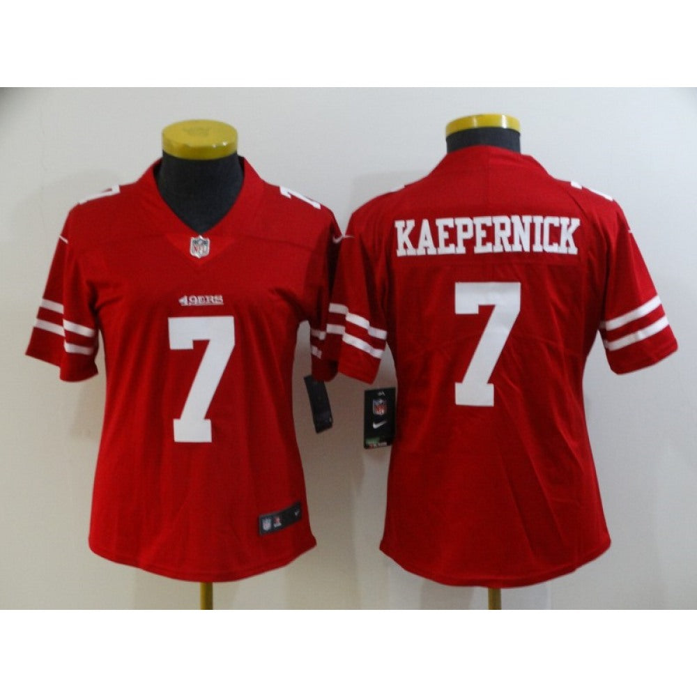 Women's NFL San Francisco 49ers #7 Colin Kaepernick Red Vapor Untouchable Limited Stitched Jersey(Run Small) 