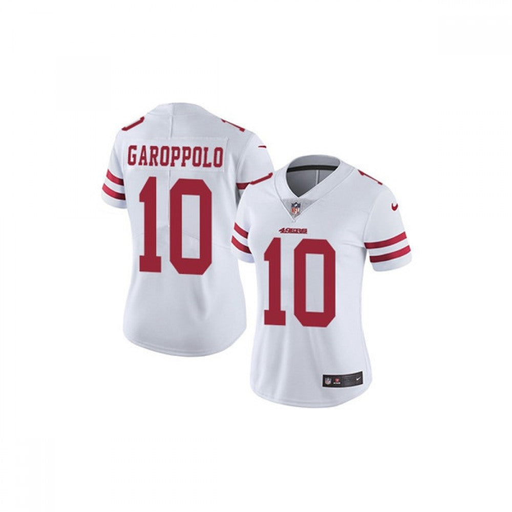 Women's NFL San Francisco 49ers #10 Jimmy Garoppolo White Vapor Untouchable Limited Stitched Jersey 