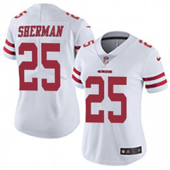 Women's NFL San Francisco 49ers #25 Richard Sherman White Vapor Untouchable Limited Stitched Jersey(Run Small) 