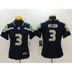 Women's Seattle Seahawks #3 Russell Wilson Blue Vapor Untouchable Limited Stitched NFL Jersey 