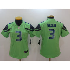 Women's Seattle Seahawks #3 Russell Wilson Green Vapor Untouchable Limited Stitched NFL Jersey 