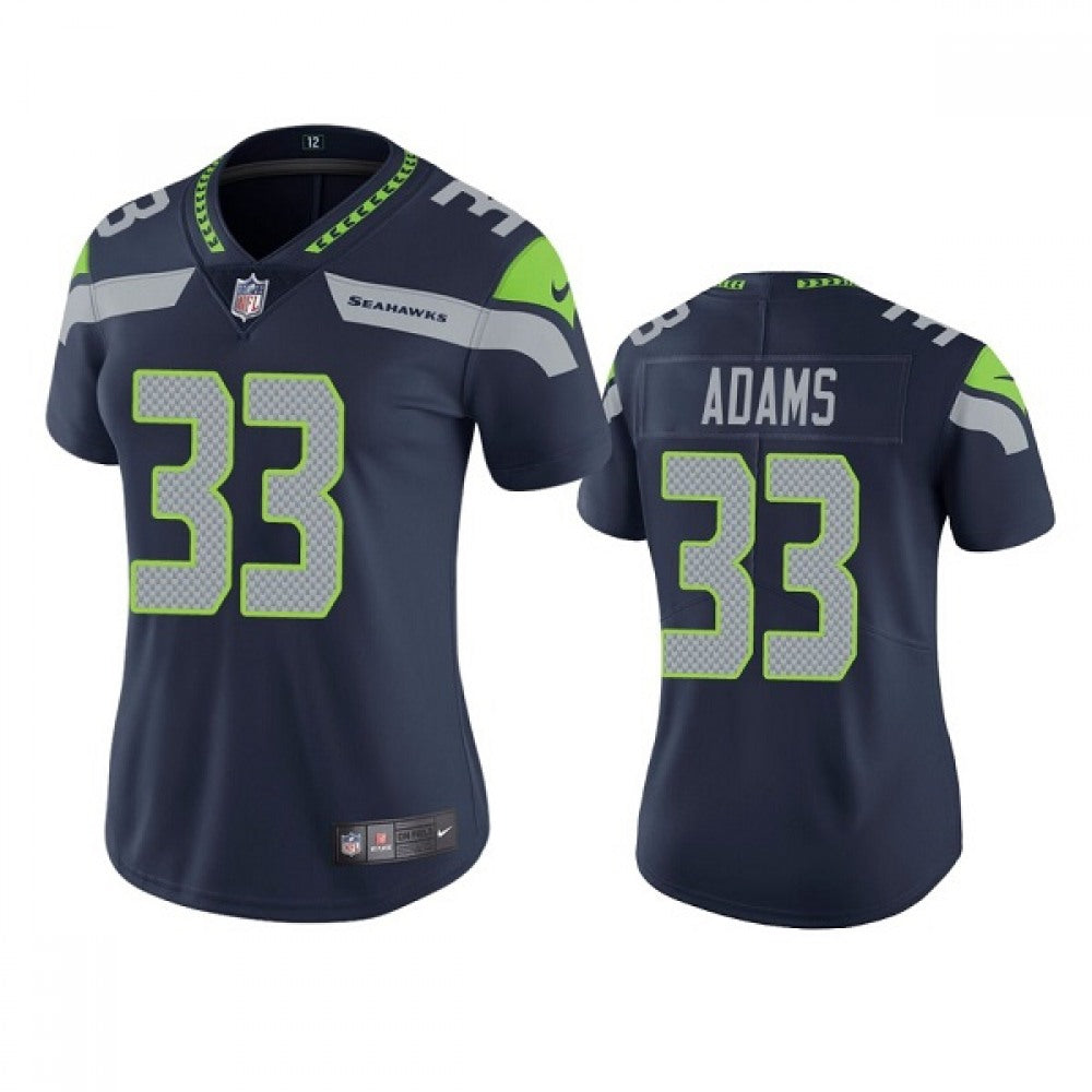 Women's Seattle Seahawks #33 Jamal Adams Navy Vapor Untouchable Limited Stitched Jersey(Run Small) 