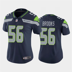 Women's Seattle Seahawks #56 Jordyn Brooks Navy Vapor Untouchable Limited Stitched Jersey(Run Small) 
