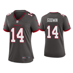 Women's Tampa Bay Buccaneers #14 Chris Godwin 2020 Grey Stitched Jersey(Run Small) 