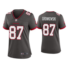 Women's Tampa Bay Buccaneers #87 Rob Gronkowski 2020 Grey Stitched Jersey(Run Small) 