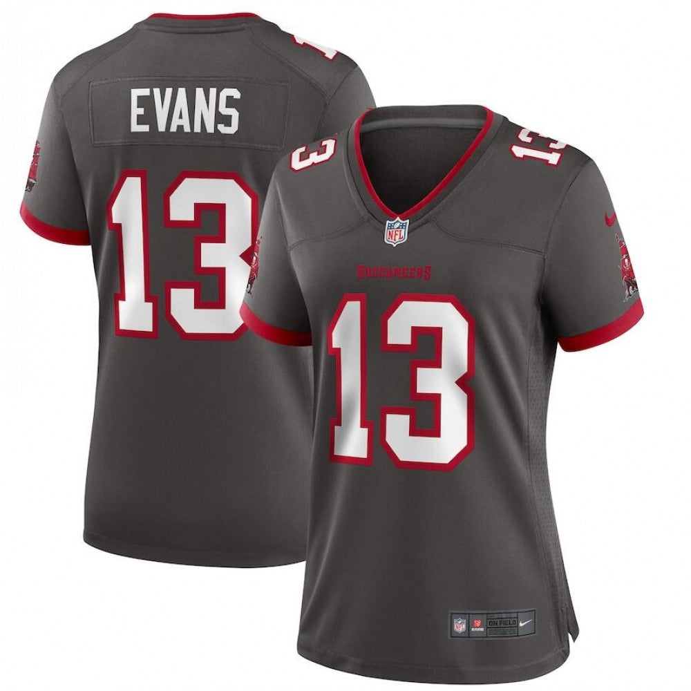 Women's Tampa Bay Buccaneers #13 Mike Evans Grey Limited Stitched Jersey(Run Small) 