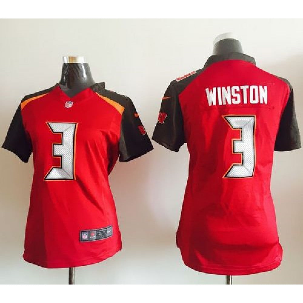 Buccaneers #3 Jameis Winston Red Team Color Women's Stitched NFL New Elite Jersey 