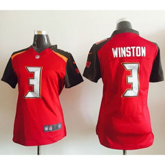Buccaneers #3 Jameis Winston Red Team Color Women's Stitched NFL New Elite Jersey 