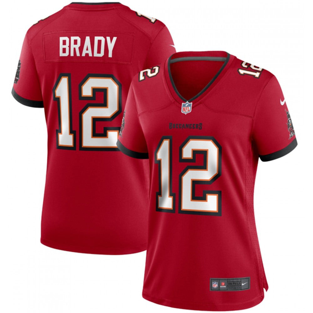 Women's Tampa Bay Buccaneers #12 Tom Brady Red 2021 Super Bowl LV Limited Stitched Jersey(Run Small) 