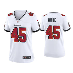 Women's Tampa Bay Buccaneers #45 Devin White 2020 White Stitched Jersey(Run Small) 