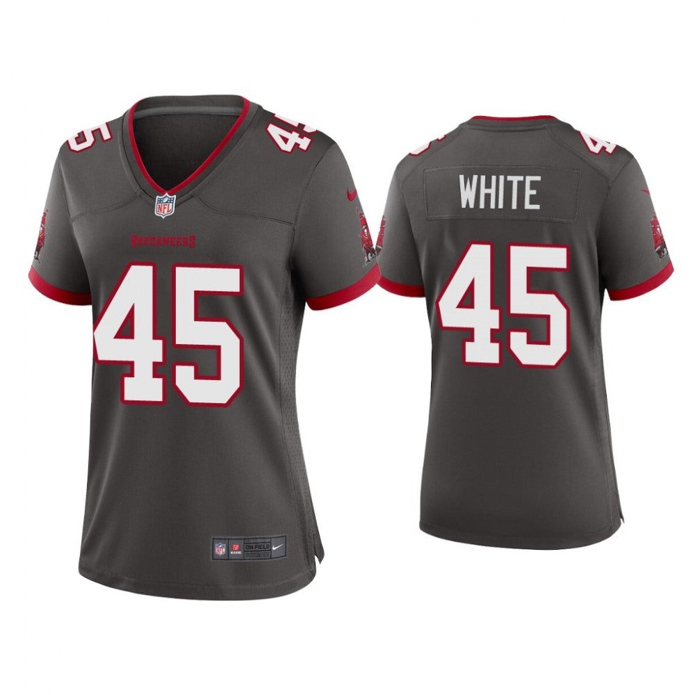Women's Tampa Bay Buccaneers #45 Devin White 2020 Grey Stitched Jersey(Run Small) 