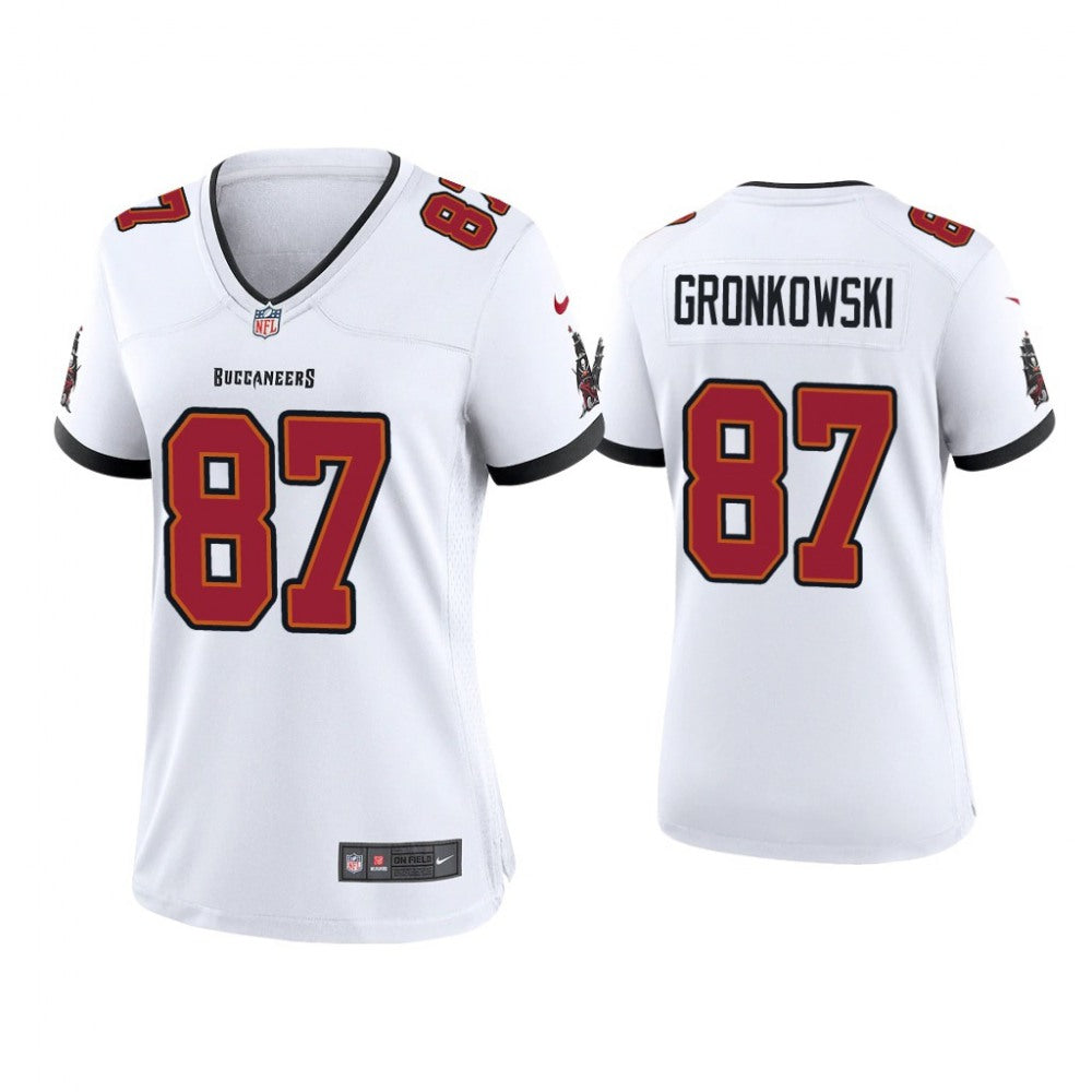 Women's Tampa Bay Buccaneers #87 Rob Gronkowski 2020 White Stitched Jersey(Run Small) 