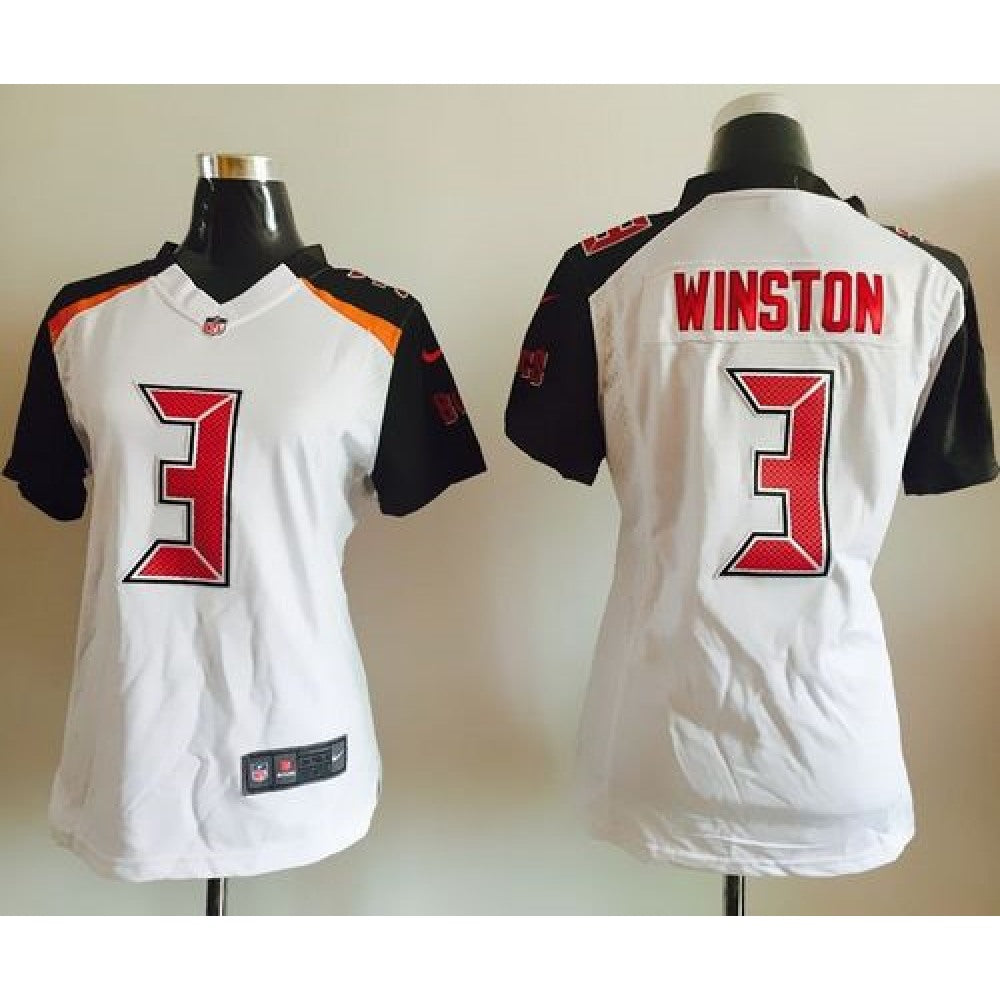 Buccaneers #3 Jameis Winston White Women's Stitched NFL New Elite Jersey 