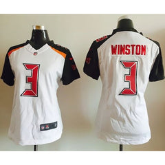 Buccaneers #3 Jameis Winston White Women's Stitched NFL New Elite Jersey 