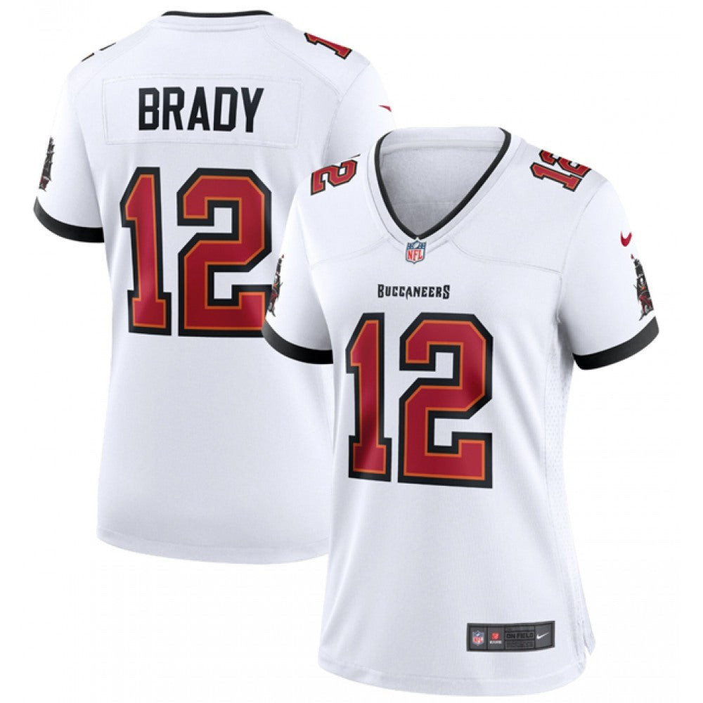 Women's Tampa Bay Buccaneers #12 Tom Brady White 2021 Super Bowl LV Limited Stitched Jersey(Run Small) 