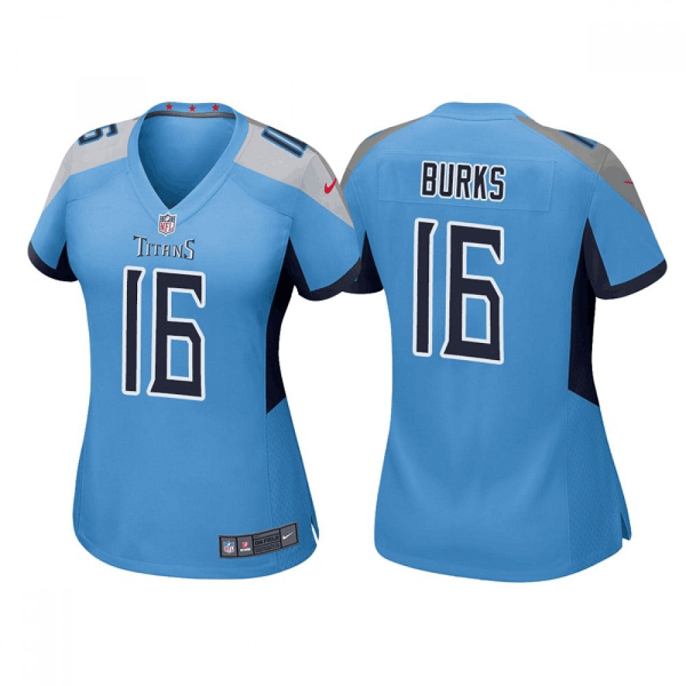 Women's Tennessee Titans #16 Treylon Burks Blue Vapor Untouchable Limited Stitched Football Jersey(Run Small) 