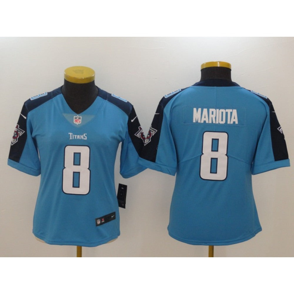 Women's Tennessee Titans #8 Marcus Mariota Light Blue New 2018 Vapor Untouchable Limited Stitched NFL Jersey 