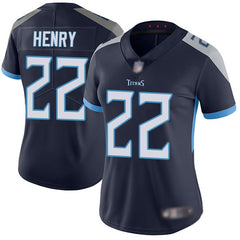 Women's Tennessee Titans #22 Derrick Henry Navy Vapor Untouchable Limited Stitched NFL Jersey(Run Small) 