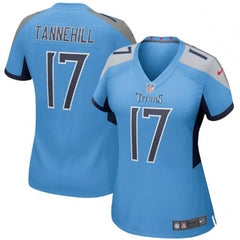 Women's Tennessee Titans #17 Ryan Tannehill Blue Vapor Untouchable Limited Stitched Football Jersey(Run Small) 
