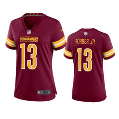 Women's Washington Commanders #13 Emmanuel Forbes 2022 Burgundy Vapor Untouchable Stitched Jersey(Run Small) 
