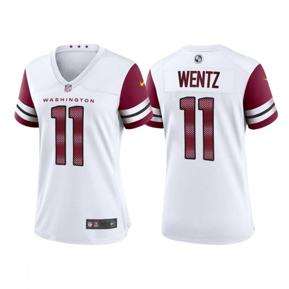 Women's Washington Commanders #11 Carson Wentz 2022 White Vapor Untouchable Stitched Jersey(Run Small) 