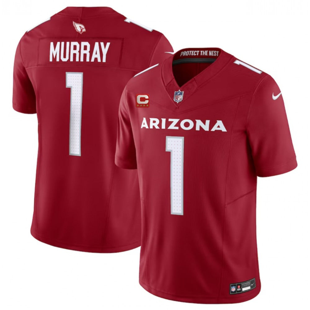Men's Arizona Cardinals #1 Kyler Murray Red 2023 F.U.S.E. With 4-Star C Patch Vapor Untouchable Limited Stitched Football Jersey 