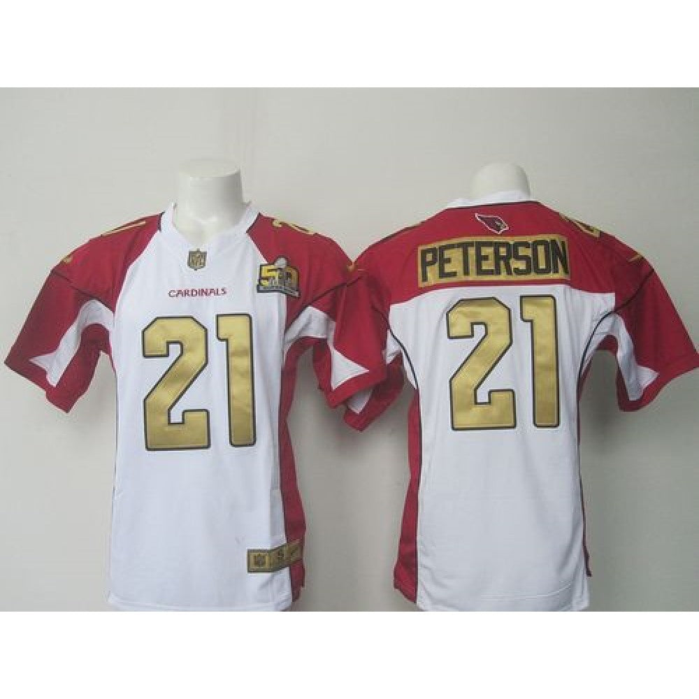 Cardinals #21 Patrick Peterson White Super Bowl 50 Collection Men's Stitched NFL Elite Jersey 