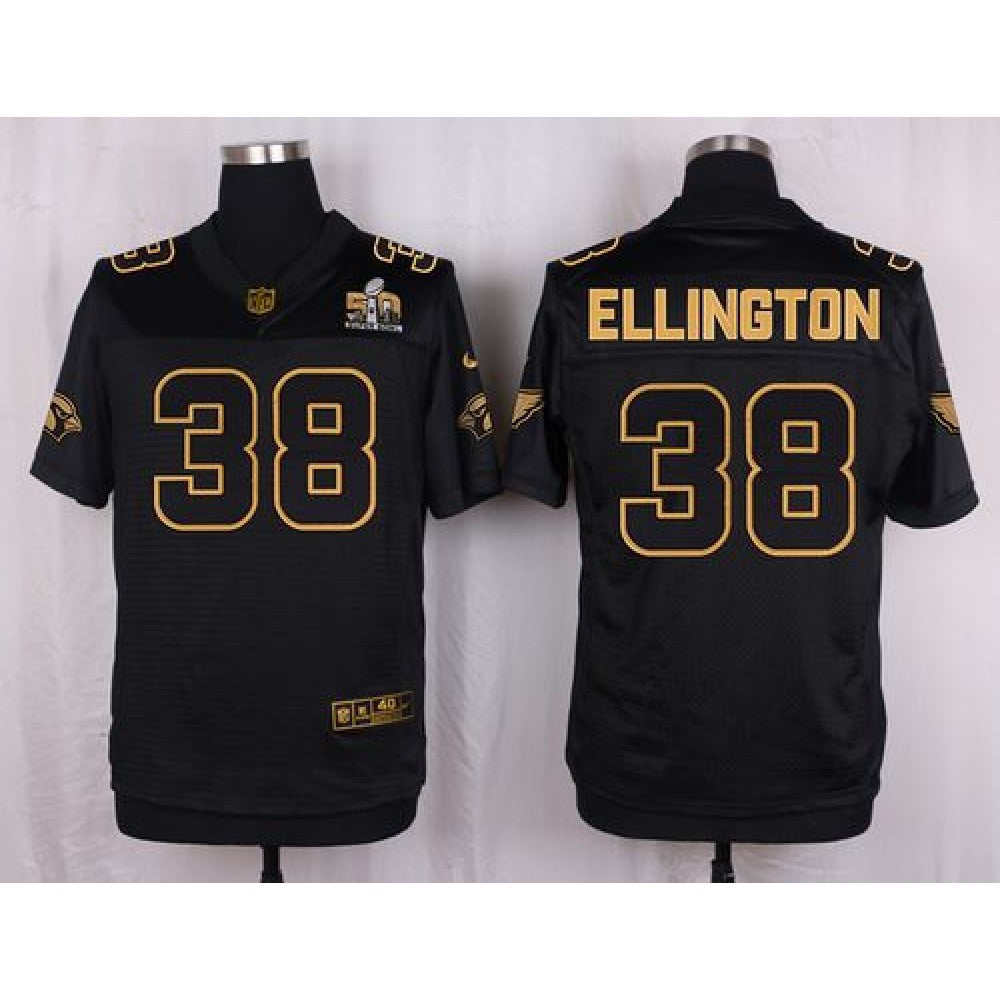 Cardinals #38 Andre Ellington Black Pro Line Gold Collection Men's Stitched NFL Elite Jersey 