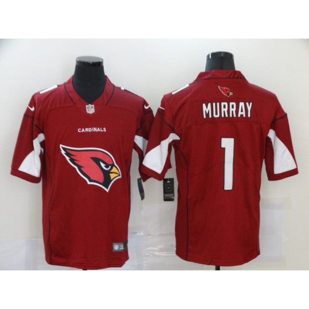 Men's Arizona Cardinals #1 Kyler Murray Red 2020 Team Big Logo Limited Stitched Jersey 